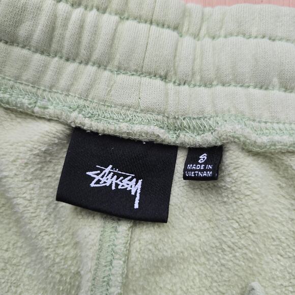 Stussy Men's Smooth Stock Printed Sweat Pants Light Green Size S - Picture 3 of 9